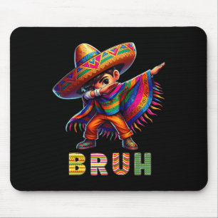 Mexican Boy Dabbing Poncho Cinco De Mayo Funny Bru Mouse Pad