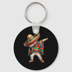 Mexican Boy Dabbing Poncho Cinco De Mayo  Key Ring