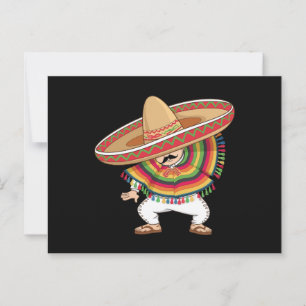 Mexican Boy Dabbing Poncho Cinco de Mayo Postcard