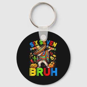 Mexican boy dabbing poncho cinco de mayo six seven key ring