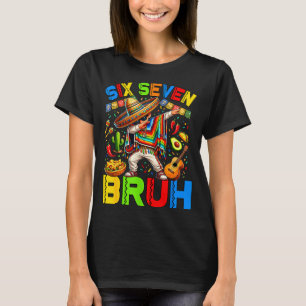 Mexican boy dabbing poncho cinco de mayo six seven T-Shirt