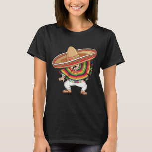 Mexican Boy Dabbing Poncho Cinco de Mayo T-Shirt