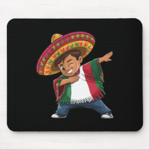 Mexican Boy Dabbing Poncho Fiesta Cinco De Mayo Mouse Pad