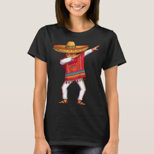Mexican boy dabbing poncho funny cinco de mayo  T-Shirt