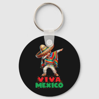Mexican Boy Dabbing Poncho Independence Day Cinco  Key Ring