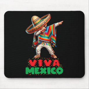 Mexican Boy Dabbing Poncho Independence Day Cinco Mouse Pad