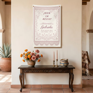 Mexican Bridal Shower Dusty Rose Viva la Novia Banner