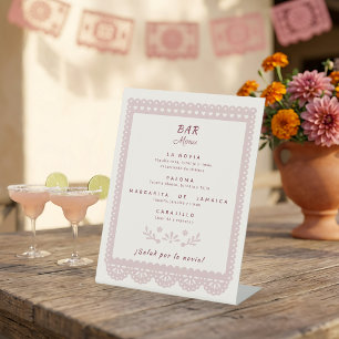 Mexican Bridal Shower Dusty Rose Viva la Novia Pedestal Sign