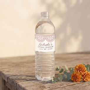 Mexican Bridal Shower Dusty Rose Viva la Novia Water Bottle Label