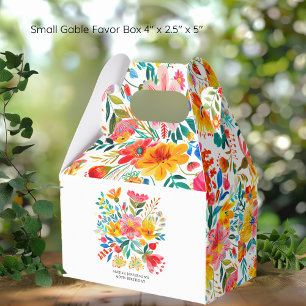 Mexican Bright Floral Fiesta Birthday Favour Box