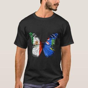 Mexican British Virgin Islanders Flag Butterfly T-Shirt