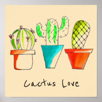 Mexican cactus cute illustration art