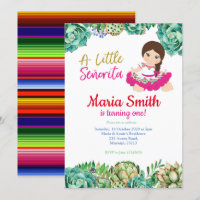Mexican Cactus Fiesta 1st Birthday Girl