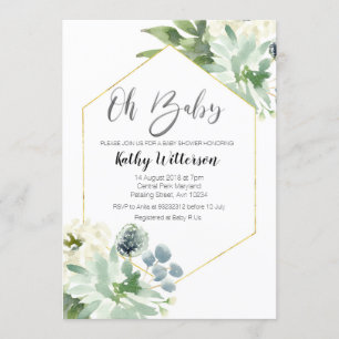 Mexican Cactus Oh boy baby shower Invitation