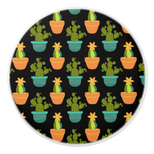 Mexican Cactus Plant Cinco de Mayo Fiesta Gardener Ceramic Knob