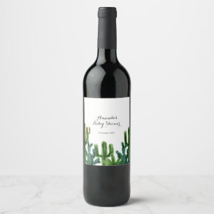 Mexican Cactus Wine Bottle Labels