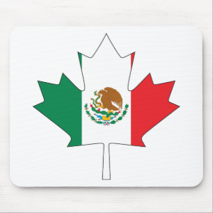 Mexican Canadian Flag Mouse Pad
