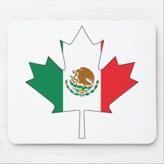 Mexican Canadian Flag Mouse Pad
