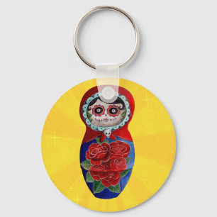 Mexican Catrina Matryoshka Key Ring