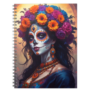Mexican Catrina Moonlight Notebook