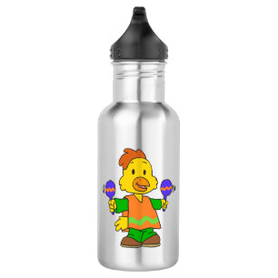 Mexican Chick cartoon Choose background colour 532 Ml Water Bottle