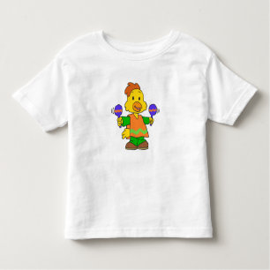 Mexican Chick cartoon Choose background colour Toddler T-Shirt