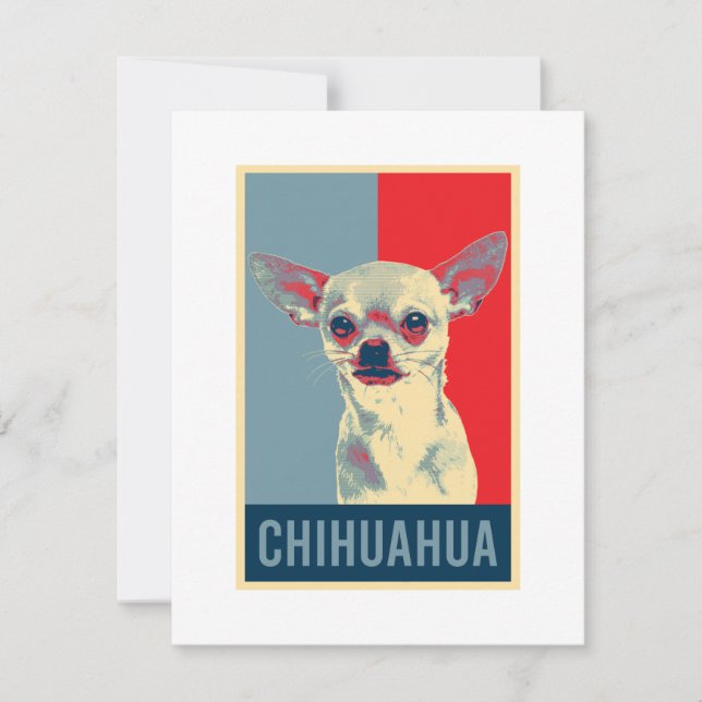 Mexican Chihuahua Dog Portrait Pop Art (Front)