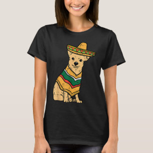 Mexican Chihuahua Dog Sombrero Cinco De Mayo Fiest T-Shirt