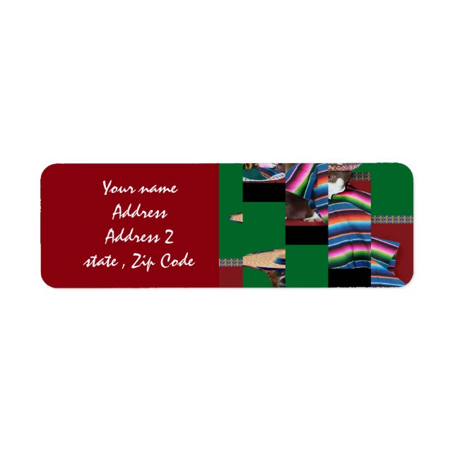 Mexican Chihuahua dogs address labels (Front)