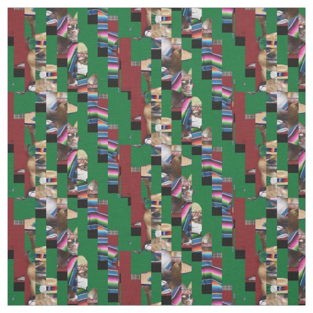 Mexican Chihuahua dogs Custom Fabric (Swatch)