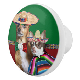 Mexican chihuahuas decorative drawer knobs