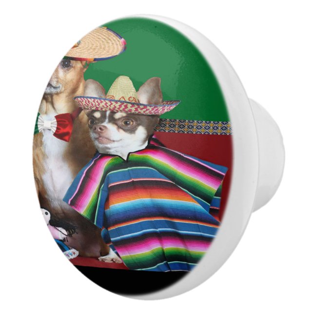 Mexican chihuahuas decorative drawer knobs (Right)
