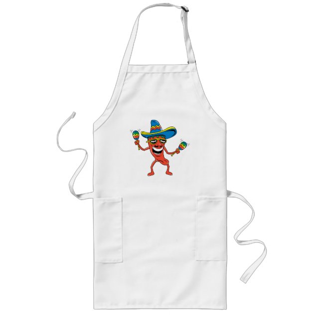 Mexican Chilli Pepper Long Apron (Front)
