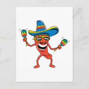 Mexican Chilli Pepper Postcard