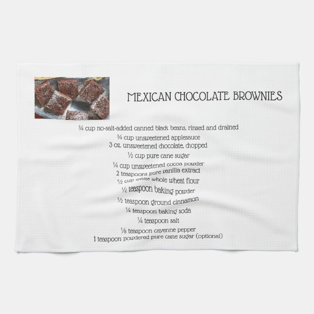 MEXICAN CHOCOLATE BROWNIES TEA TOWEL (Horizontal)