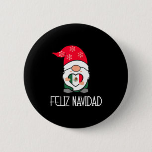 Mexican Christmas Gnome Feliz Navidad Mexico 6 Cm Round Badge