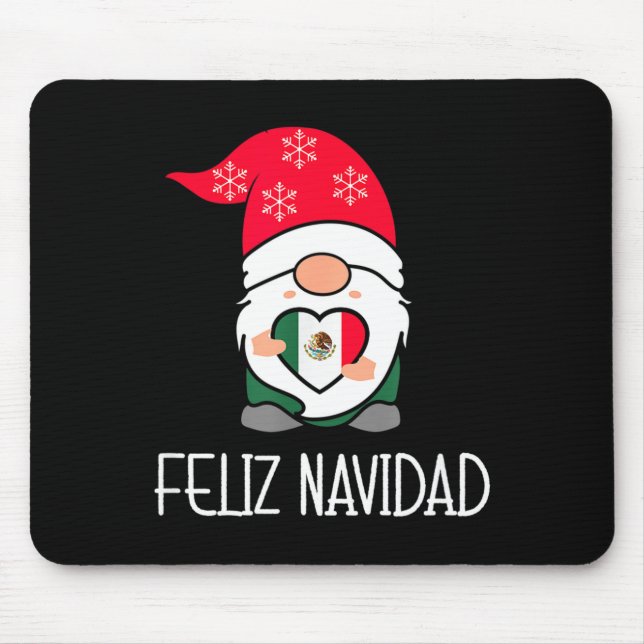 Mexican Christmas Gnome Feliz Navidad Mexico  Mouse Pad (Front)