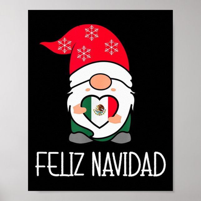 Mexican Christmas Gnome Feliz Navidad Mexico  Poster (Front)