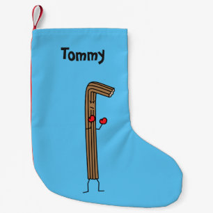 Mexican Churro Fighter with Red Boxing Gloves Small Christmas Stocking