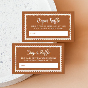 Mexican Cielito Lindo Baby Shower Diaper Raffle Enclosure Card