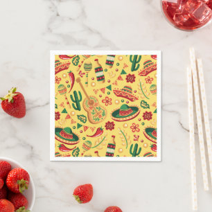 Mexican Cinco De Mayo Pattern Napkin