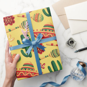 Mexican Cinco De Mayo Pattern  Wrapping Paper