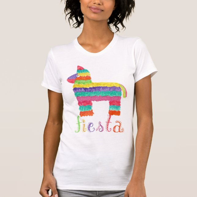 Mexican Cinco De Mayo Women's t-shirt with Pinata (Front)