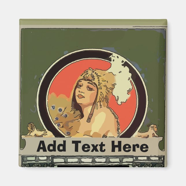 Mexican Cleopatra Tile add name Magnet (Front)