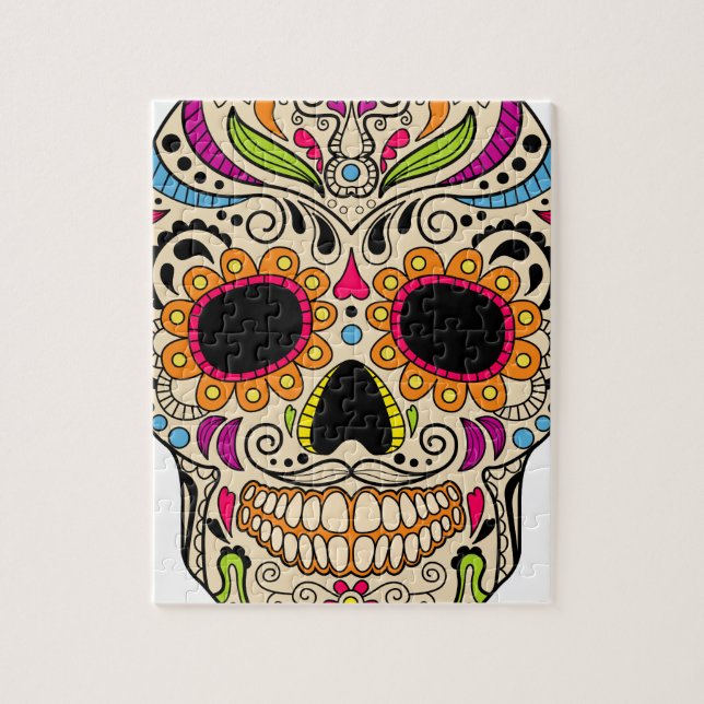 Mexican colour skull jigsaw puzzle (Vertical)
