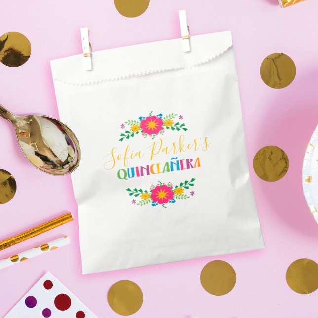 Mexican colourful Fiesta Quinceañera Favour Bag (Creator Uploaded)