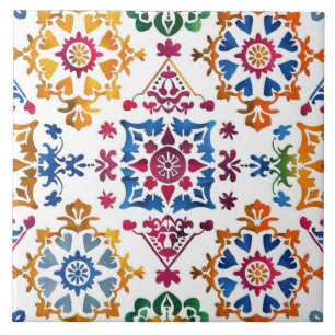Mexican Colourful Star Tile
