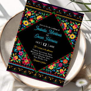 Mexican colourful wedding invitation