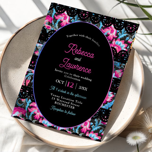 Mexican colourful wedding invitation (Creator Uploaded)