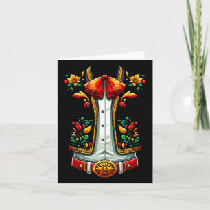 Mexican Costume For Cinco De Mayo Mariachi Charro  Card